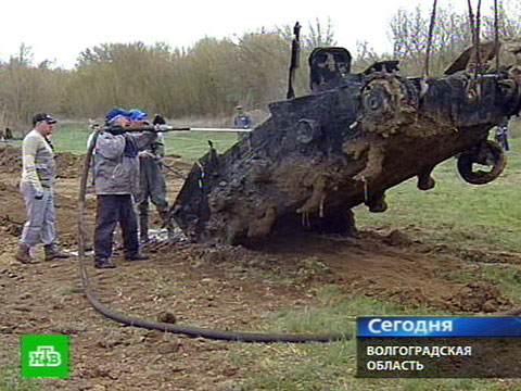 Видеоновость: Под Волгоградом нашли советский танк «Т-60»