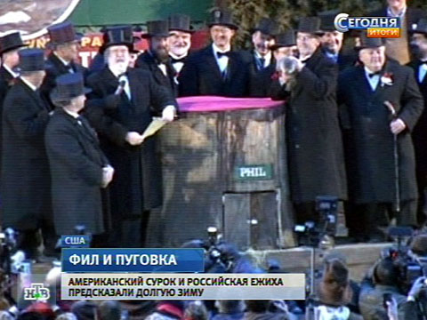 Видеоновость: Сурок из США и уральская ежиха сошлись в прогнозе